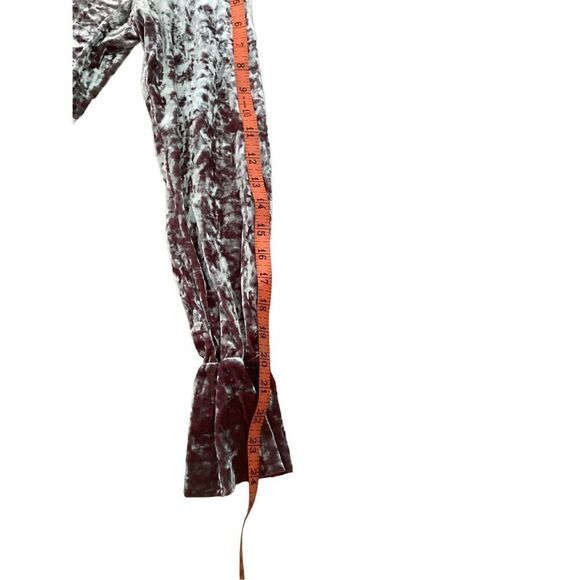 Zara Velvet Long Sleeve Crop Top Soft Everyday Workwear Party Going Out - Picture 9 of 10